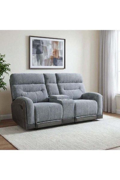 Danube Home Holden 2 Seater Fabric Recliner Sofa - Grey | Comfortable
