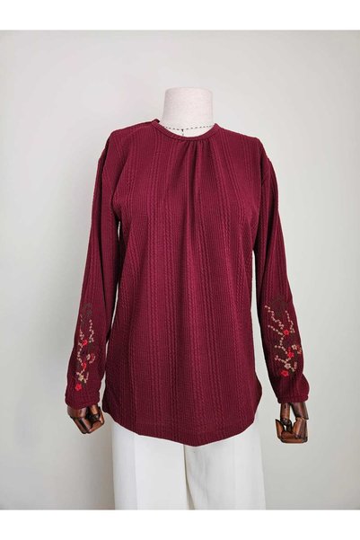 Nacar Moda بلوزة نسائية من الليكرا للنساء في منتصف العمر وما فوق، ملابس شتوية...