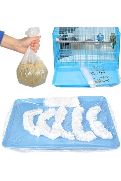 Generic 30 Pcs Bird Cage Liners Disposable Plastic Parakeet Cage Liner Pet Tr...