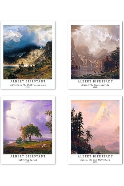 Generic Wall Art Unframed Prints Giclee Art Paper Set of 4, 8x10 inch Classic...