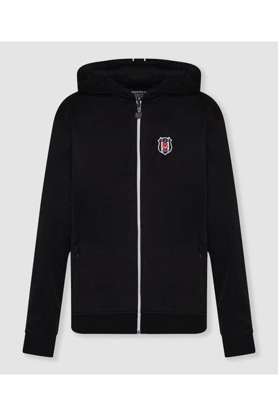 Kartal Yuvası BEŞİKTAŞ ERKEK KAPÜŞONLU FERMUARLI SWEATSHİRT 7627234