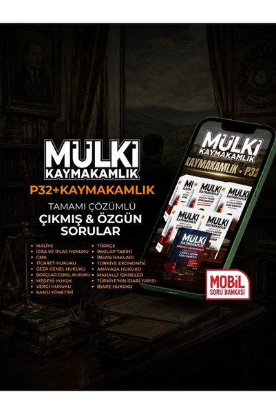 Mobil Soru Bankası KAYMAKAMLIK+P32 MÜLKİ SORU BANKASI