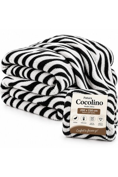 Casa Pucioasa Cocolino Blanket, Plain Model, 200 x 230 cm, Plush Microfiber, ...