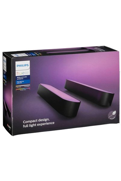 Philips Hue Play Φωτιστική Μπάρα LED μαύρη, σετ 2 τεμαχίων