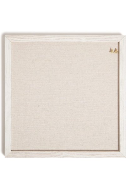 Generic Rustic Linen Bulletin Board with White Wooden Frame, Office Supplies,...