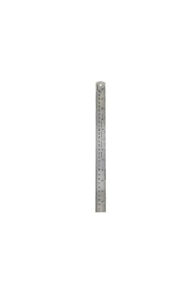 Generic Silver Metal Ruler 30 cm - Box of 12, Perfect for Accurate Measuremen...