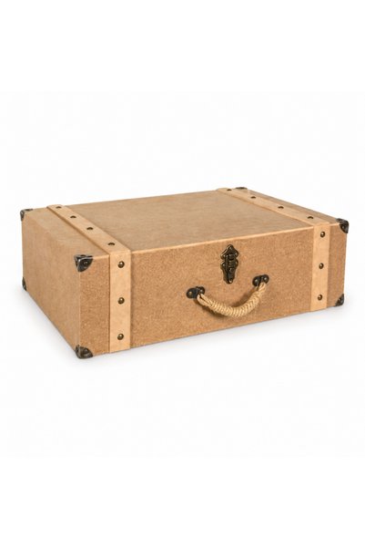 Eymen Hobi صندوق حقيبة خشبي خام قابل للطلاء BVL 11 - 50 × 35 × 15 سم