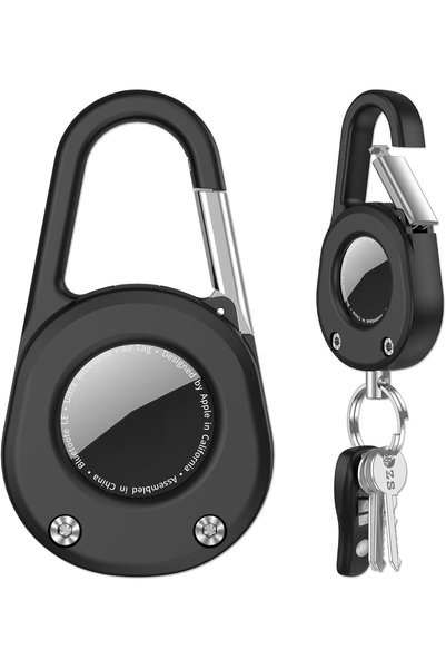 Generic AirTag Keychain with Carabiner - Thick Hard PC AirTag Holder, IPX8 Wa...