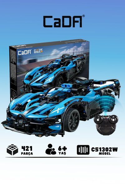 cada Blue Flame Yarış Arabası 421 Parça Bloklu 2.4gHz Uzaktan Kumandalı - Mob...