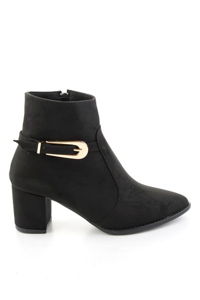 Bambi Siyah Süet Kadın Bot & Bootie K02233050472