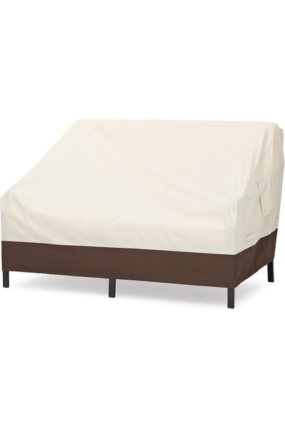 Generic 2-Seater Deep Lounge Sofa Outdoor Patio Furniture Cover, Beige/Tan