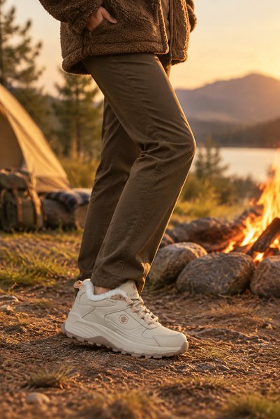 lumberjack 4099 Γυναικεία Άνετα Καθημερινά Παπούτσια Πεζοπορίας σε Μπεζ Χρώμα