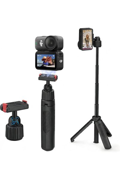 Generic حامل ثلاثي القوائم لعصا السيلفي لملحقات DJI Osmo Action 6، 360 درجة °...