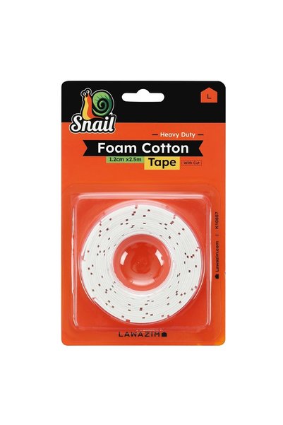 Generic شريط لاصق قطني مزدوج الوجهين من Snail Strong Foam مع قطع مسبق - 1.2 س...
