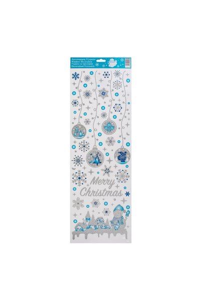 DD SHOP Autocolante Decorative de Craciun Om de Zapada Bleu Glitter Argintiu ...