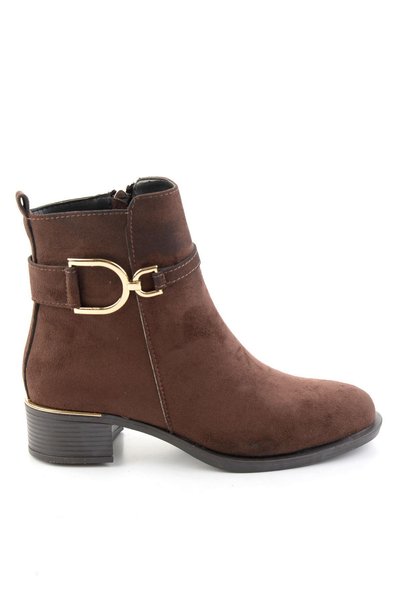 Bambi Kahve Süet Kadın Bot & Bootie K02823052172