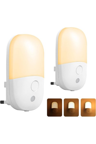 Generic إضاءة ليلية LED 2700K قطعتان، أضواء ليلية مع 3 أوضاع سطوع قابلة للتعد...