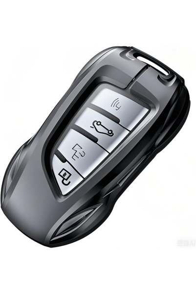 Generic غطاء مفتاح معدني أسود، علبة مفاتيح متوافقة مع سيارات BMW الفئة 1 و3 و...
