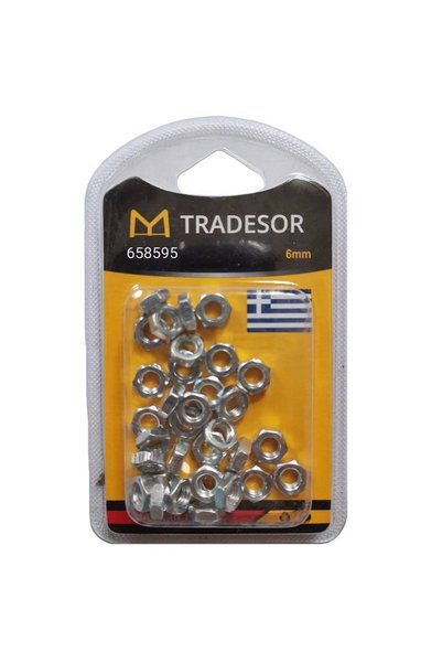 Tradesor Παξιμάδια - Σετ 12 συσκευασιών - 6mm - 658595