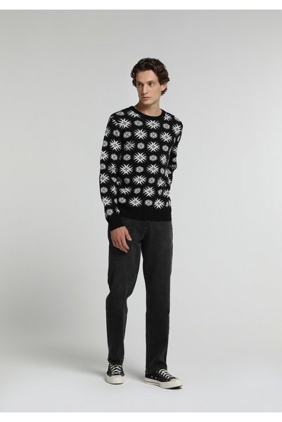 Colin's Pantaloni din denim negru pentru bărbați, croială dreaptă și lejeră