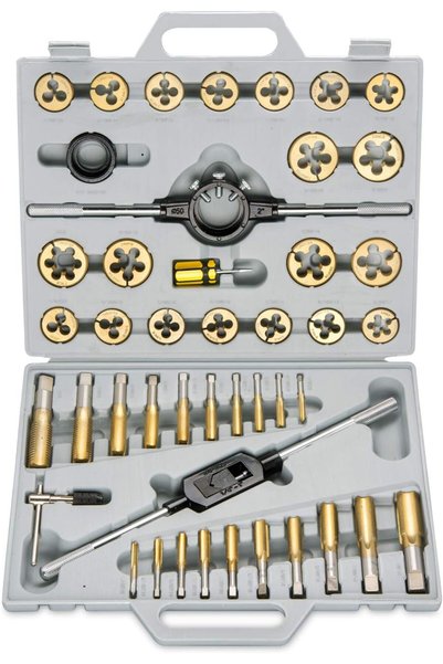 Generic 00916A Pro-Grade Large-Diameter Titanium SAE Tap and Die Set, High-Qu...