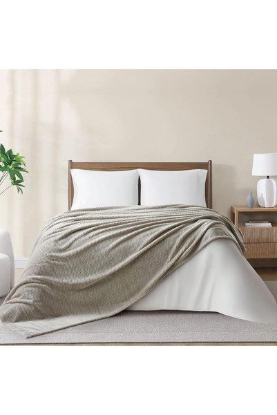 Generic بطانية صوف دونيتلا، مقاس فردي 170×210 سم، 350 جرام/متر مربع، بنسيج وا...