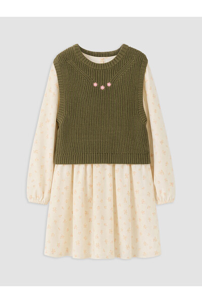LC Waikiki Girl's Gabardine Dress and Sweater from Uzg Store for Style Enthus...