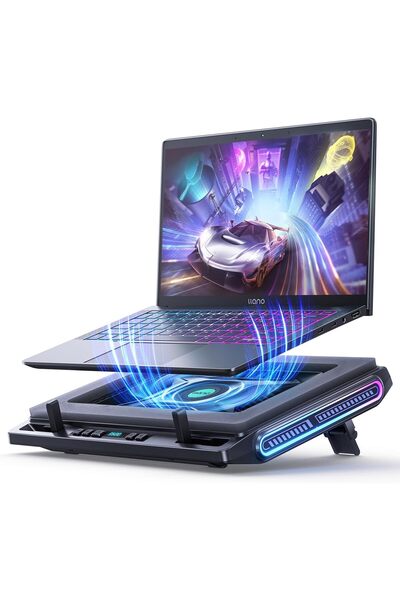 Generic مبرد كمبيوتر محمول للألعاب V10، حامل تبريد للكمبيوتر المحمول مع إضاءة...