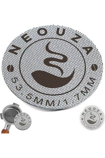 NEOUZA Espresso Puck Screen 53.5mm Reusable 1.7mm Thickness 150μm Stainless S...