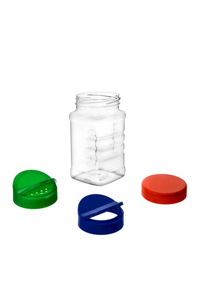 Tomis Plast Borcan plastic cu capac 0.35 L - patrat