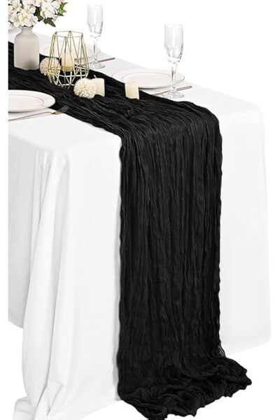 Generic Cheesecloth Table Runner, 10Ft x 35" Rustic Gauze Boho Wedding Table ...