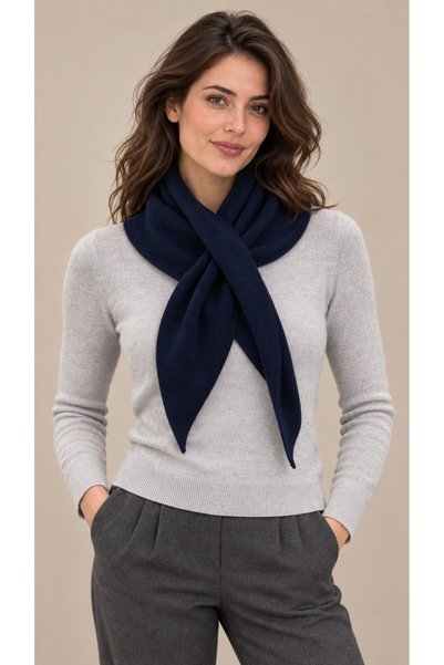 Sebir Moda Crossed Knitwear Triangle Scarf - Neck Shawl