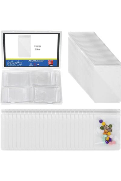 Generic 50pcs 7 x 10cm Zipper Lock Clear Plastic Bags Set, Clear Plastic Recl...