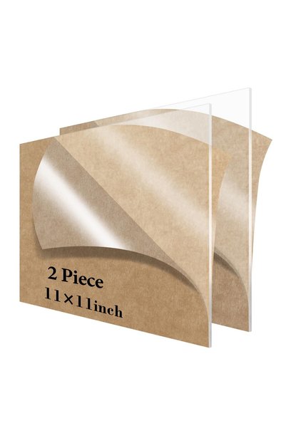 Generic 6 قطع ألواح أكريليك 8 × 8 بوصة، سماكة 1/8 بوصة (3 مم)، ألواح بليكسيجل...