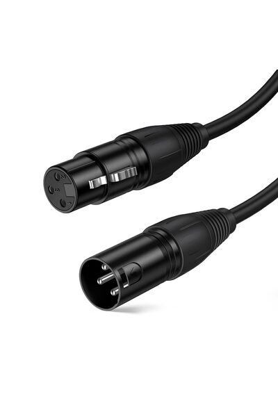 Generic كابل XLR بطول 6 أقدام، متوازن 3 PIN XLR إلى XLR لسلك الميكروفون