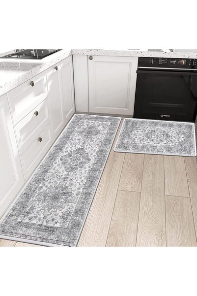 Generic Anti-Fatigue Kitchen Mat Set of 2, Non-Slip Cushioned Floor Mats for ...