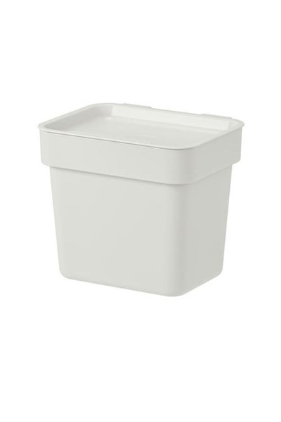 IKEA HÅLLBAR atık ayırma kutusu, açık gri, 3 lt