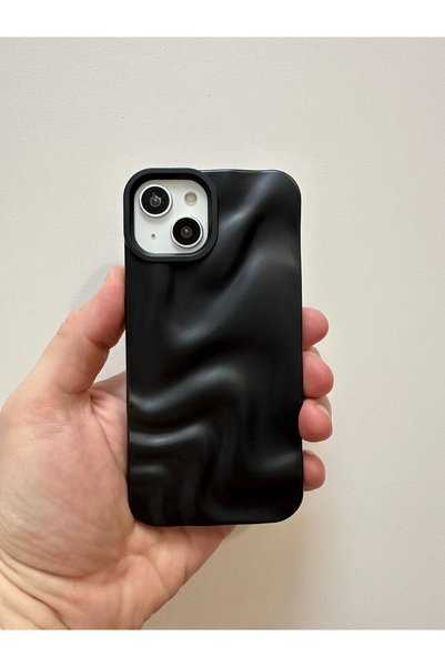 YZGOLDEN حافظة هاتف من السيليكون الأسود الناعم المموج المتوافق مع iPhone 13 و...