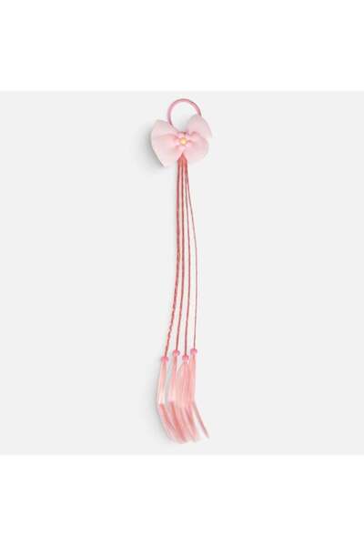 ANTBRO Elastic de Păr pentru Fete cu Fundă Roz cu Floare și 4 Codițe Subțiri ...