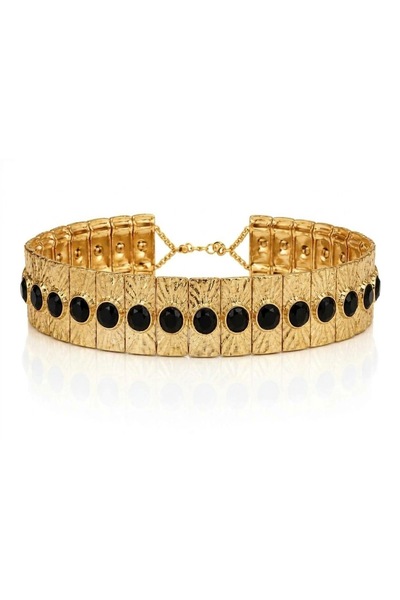 moonnisantasi Taşlı Choker Gold El yapımı Kolye