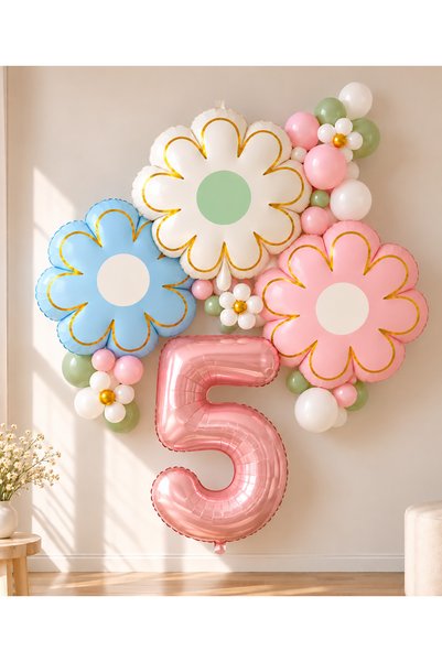 ALYA Set de baloane pentru petrecerea de ziua de naștere cu tema „5 ani” – cu...