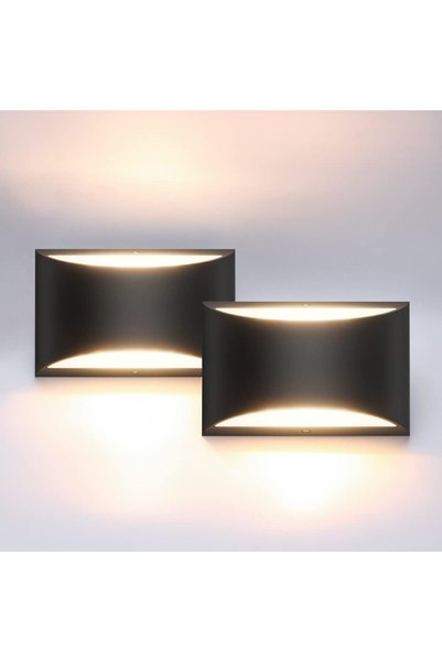 Generic مصباح جداري حديث أسود بتقنية LED، إضاءة داخلية مثبتة على الحائط، مجمو...
