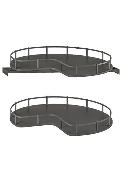 IKEA UTRUSTA köşe alt dolap kiler rafı, gri, 88 cm