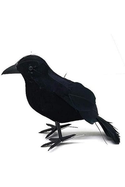 Generic Black Fake Crows Halloween Decorations Feathered Crows Decor Realisti...
