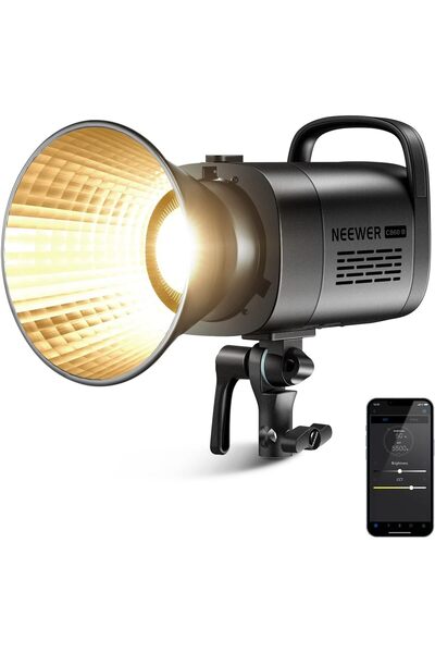 Generic ضوء فيديو LED بقوة 70 واط طراز CB60B مع تحكم 2.4G/APP، إضاءة مستمرة ث...