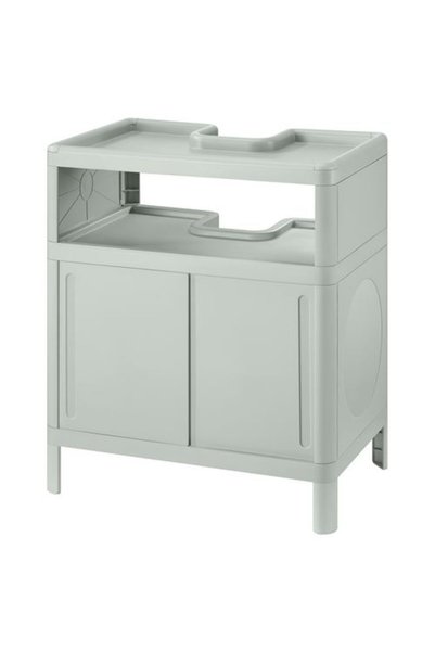 IKEA IVÖSJÖN lavabo dolabı, yeşil, 50x33x57 cm, 2 kapaklı