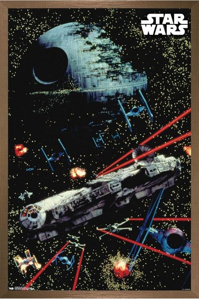 Generic Star Wars: Saga - Space Battle Wall Poster, 14.725" x 22.375", Bronze...