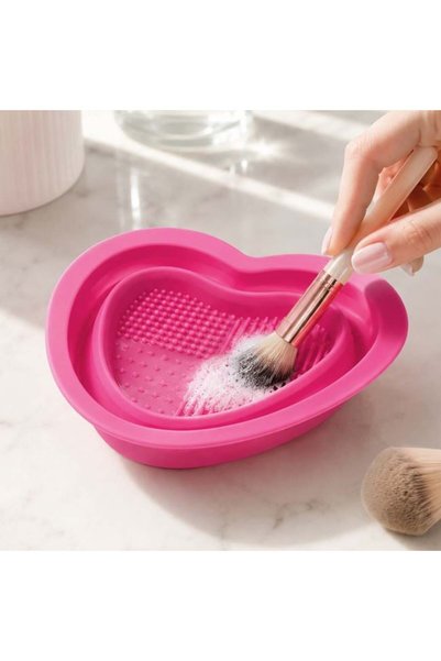 ANTBRO Suport Pliabil din Silicon în Formă de Inimă Fucsia 13x12cm pentru Cur...