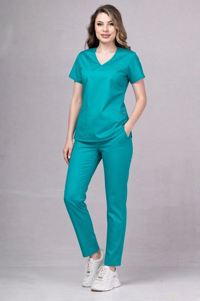 tag Costum Medical Premium Damă LADYCOOL– Uniformă Medicală din Bumbac Subțir...