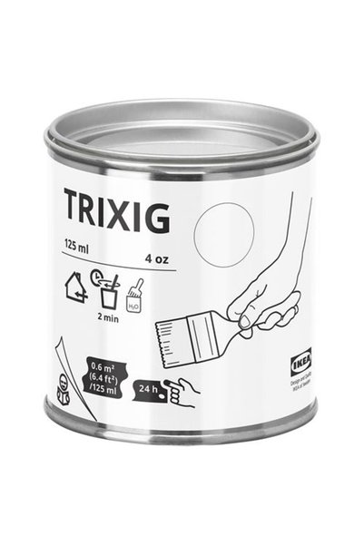 IKEA TRIXIG ahşap boyası, beyaz, 125 ml